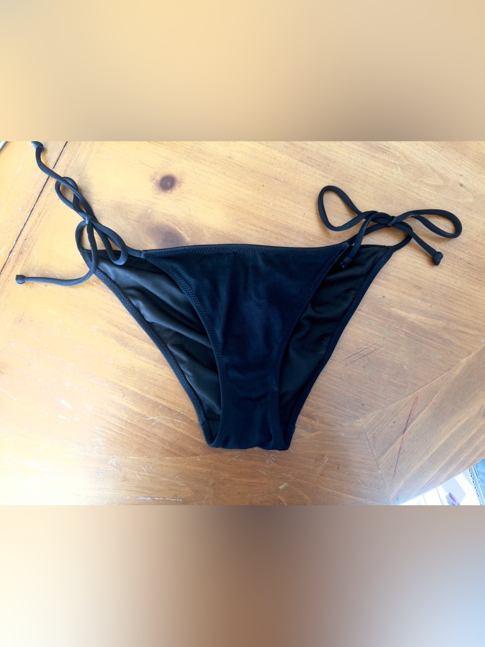 Victoria's Secret Black Tie-Side Bikini Bottom